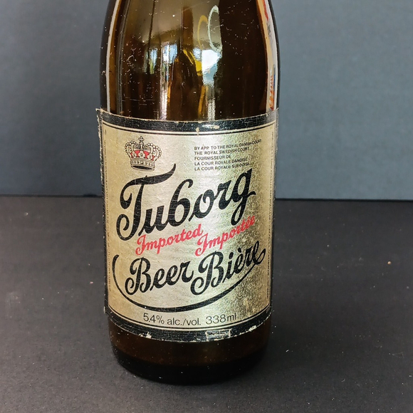 Vintage Tuborg Bottle Bottle Canadian Brown Glass 338ml Home Decor Denmark - Picture 4 of 16